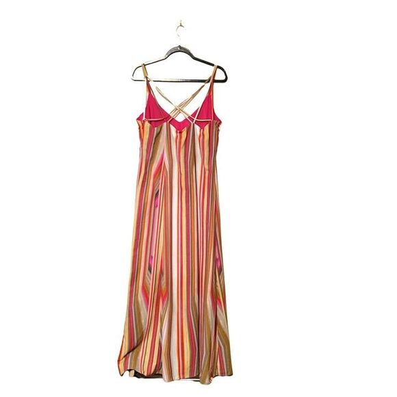 RACHEL Rachel Roy Womens Dress Striped 10 Maxi Lined Strappy Scoop Neck - Picture 6 of 10